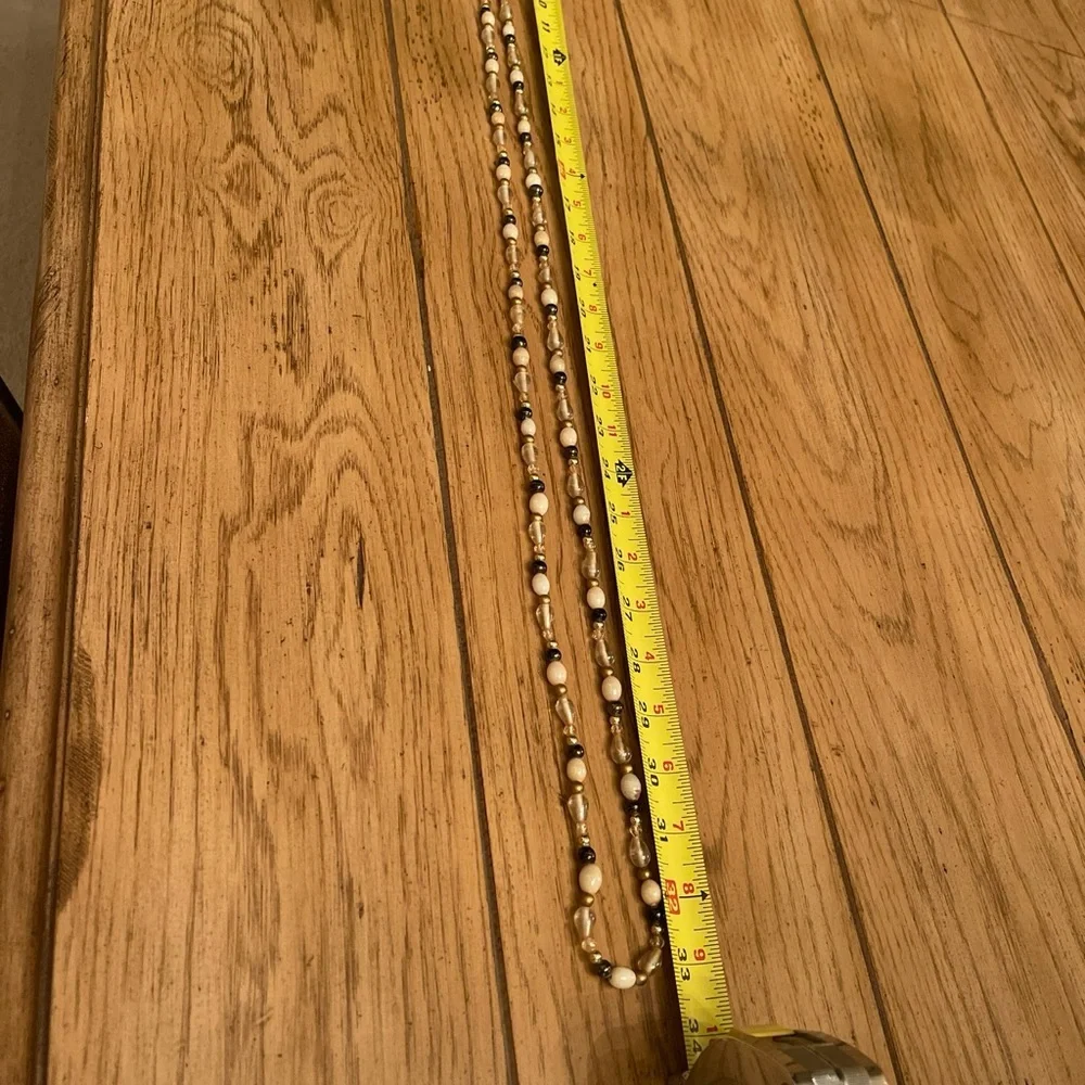 Tie Backs Glass Beads Lot of 2 Cream, Brown & Gold Curtain, Bath Towels Tie Back